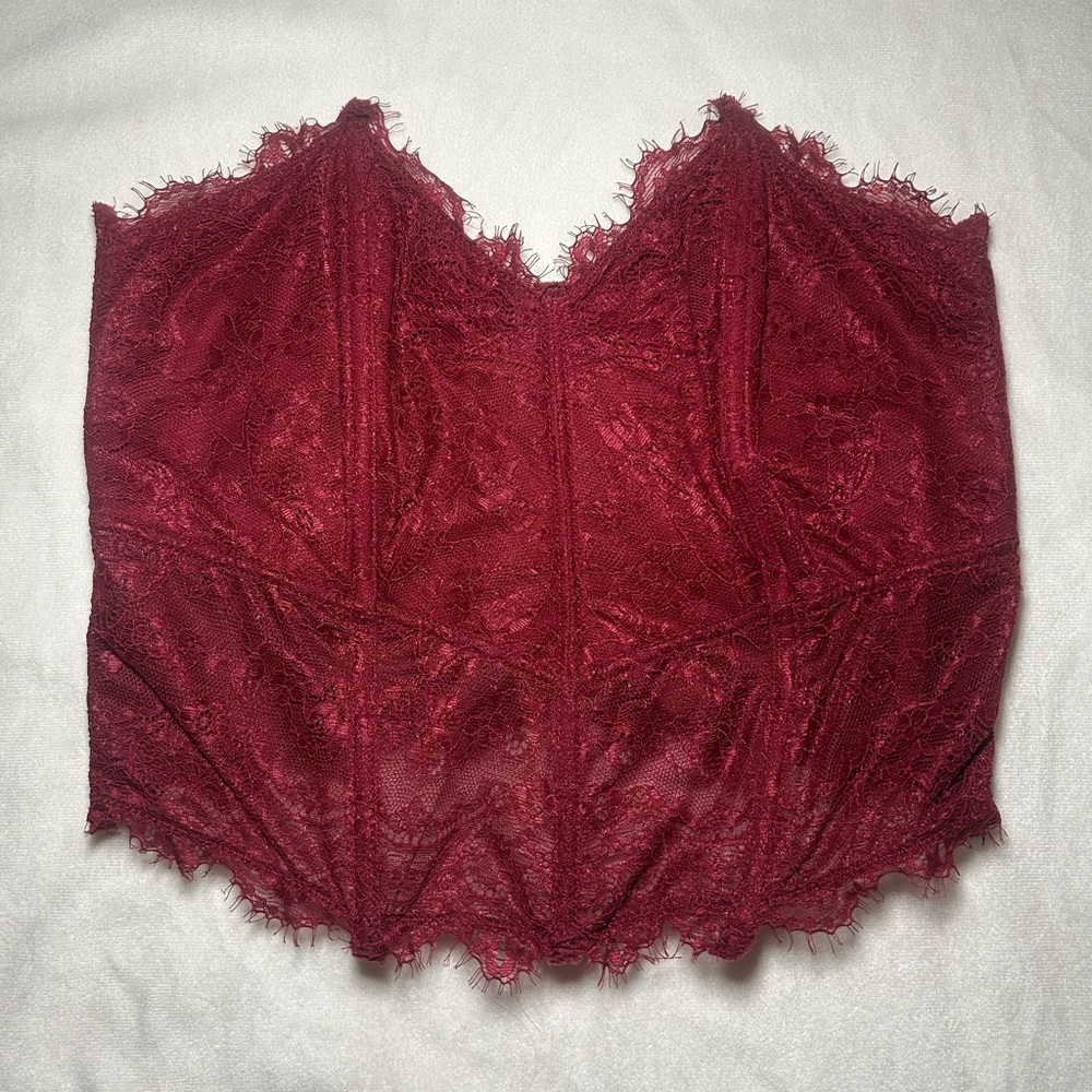 Wine Lace Corset